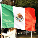 Large Mexico Mexican Flag Heavy Duty Outdoor Mx 90X150Cm - 3X5Ft - Low Angle