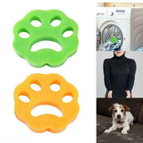 2/4PCS Pet Hair Remover Cat Fur Dog Hair Lint Catcher From Laundry Washing Machine - 2xFlower (Yellow+Green) - Top-Down View