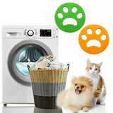 2/4PCS Pet Hair Remover Cat Fur Dog Hair Lint Catcher From Laundry Washing Machine - 2xFlower (Yellow+Green) - 45-Degree Angle