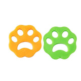 2/4PCS Pet Hair Remover Cat Fur Dog Hair Lint Catcher From Laundry Washing Machine - 2xFlower (Yellow+Green) - Close-Up Angle