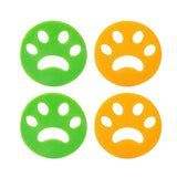 2/4PCS Pet Hair Remover Cat Fur Dog Hair Lint Catcher From Laundry Washing Machine - 2xFlower (Yellow+Green) - Low Angle