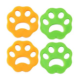 2/4PCS Pet Hair Remover Cat Fur Dog Hair Lint Catcher From Laundry Washing Machine - 2xFlower (Yellow+Green) - Extra Image
