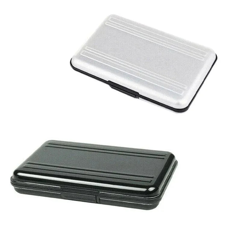 Waterproof Memory Card Case Holder for SD MicroSD SDHC TF Cards Black Silver - Silver
