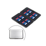 Waterproof Memory Card Case Holder for SD MicroSD SDHC TF Cards Black Silver - Silver
