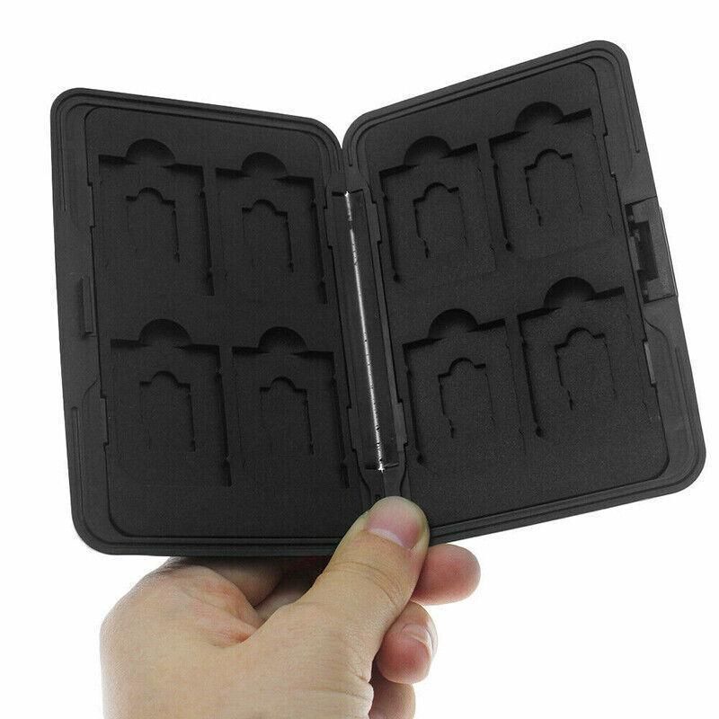 Waterproof Memory Card Case Holder for SD MicroSD SDHC TF Cards Black Silver - Silver