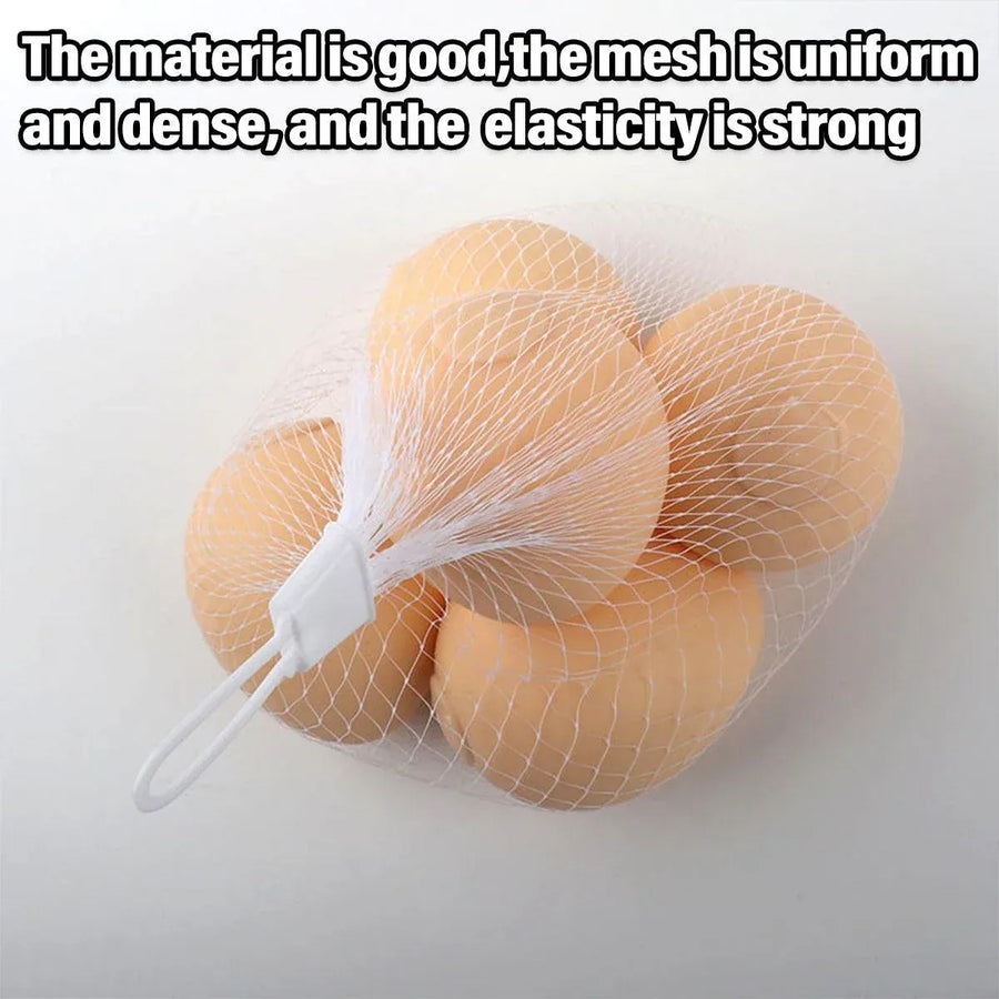 100pcs Nylon Mesh Bag Egg Storage Close Eye Plastic Mesh for Fruits Vegetables - 35cm