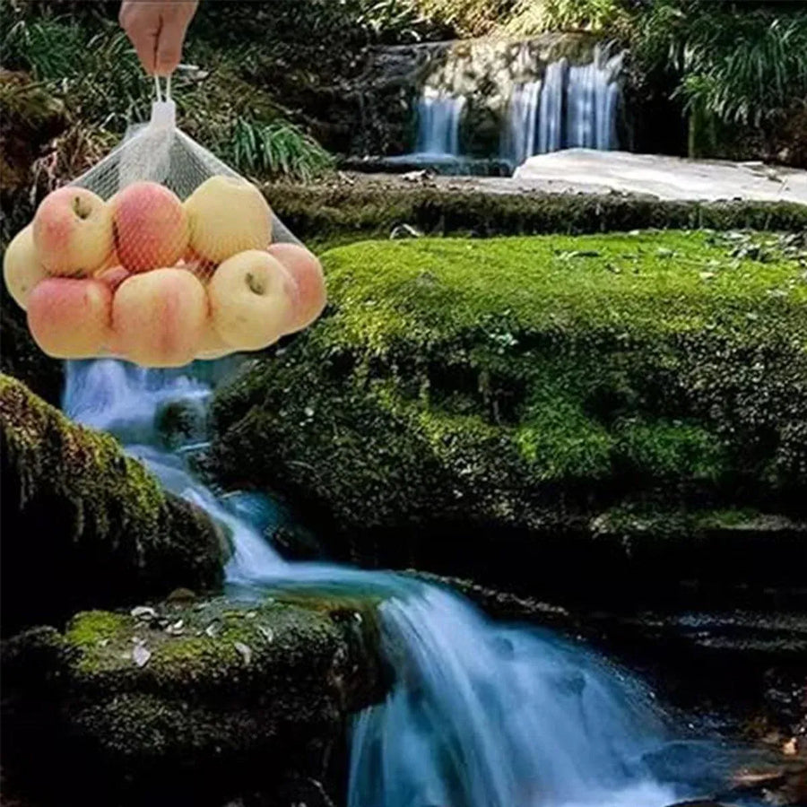 100pcs Nylon Mesh Bag Egg Storage Close Eye Plastic Mesh for Fruits Vegetables - 35cm