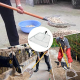 Stainless Steel Soil Sifter Drain Shovel Gardening Mesh Screen Filter Durable - 60MM - Top-Down View