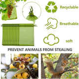 50/100PCS Garden Fruit Protection Net Bags Insect Proof Drawstring Mesh Organza - 50Pcs 10x15cm