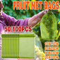 50/100PCS Garden Fruit Protection Net Bags Insect Proof Drawstring Mesh Organza - 50Pcs 17x23cm