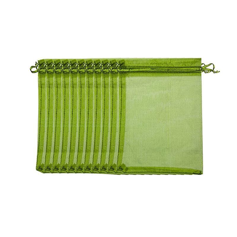50/100PCS Garden Fruit Protection Net Bags Insect Proof Drawstring Mesh Organza - 50Pcs 17x23cm