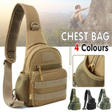 Man Shoulder Backpack Chest Bag Small Sling Cross Body Satchel Bag Outdoor - Camouflage