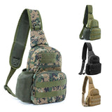 Man Shoulder Backpack Chest Bag Small Sling Cross Body Satchel Bag Outdoor - Camouflage - Front View