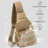 Man Shoulder Backpack Chest Bag Small Sling Cross Body Satchel Bag Outdoor - Camouflage - Side View
