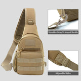 Man Shoulder Backpack Chest Bag Small Sling Cross Body Satchel Bag Outdoor - Camouflage - Top-Down View