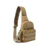 Man Shoulder Backpack Chest Bag Small Sling Cross Body Satchel Bag Outdoor - Camouflage - Close-Up Angle