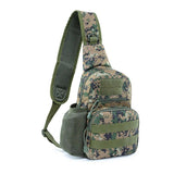 Man Shoulder Backpack Chest Bag Small Sling Cross Body Satchel Bag Outdoor - Camouflage - Low Angle