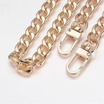 120cm Metal Handbag Shoulder Strap Bag Purse Chain Smooth Replacement Crossbody - Black