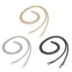 120cm Metal Handbag Shoulder Strap Bag Purse Chain Smooth Replacement Crossbody - Light Gold