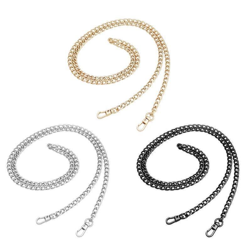 120cm Metal Handbag Shoulder Strap Bag Purse Chain Smooth Replacement Crossbody - Light Gold