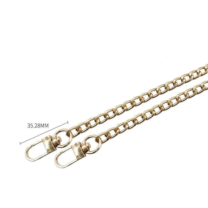 120cm Metal Handbag Shoulder Strap Bag Purse Chain Smooth Replacement Crossbody - Light Gold