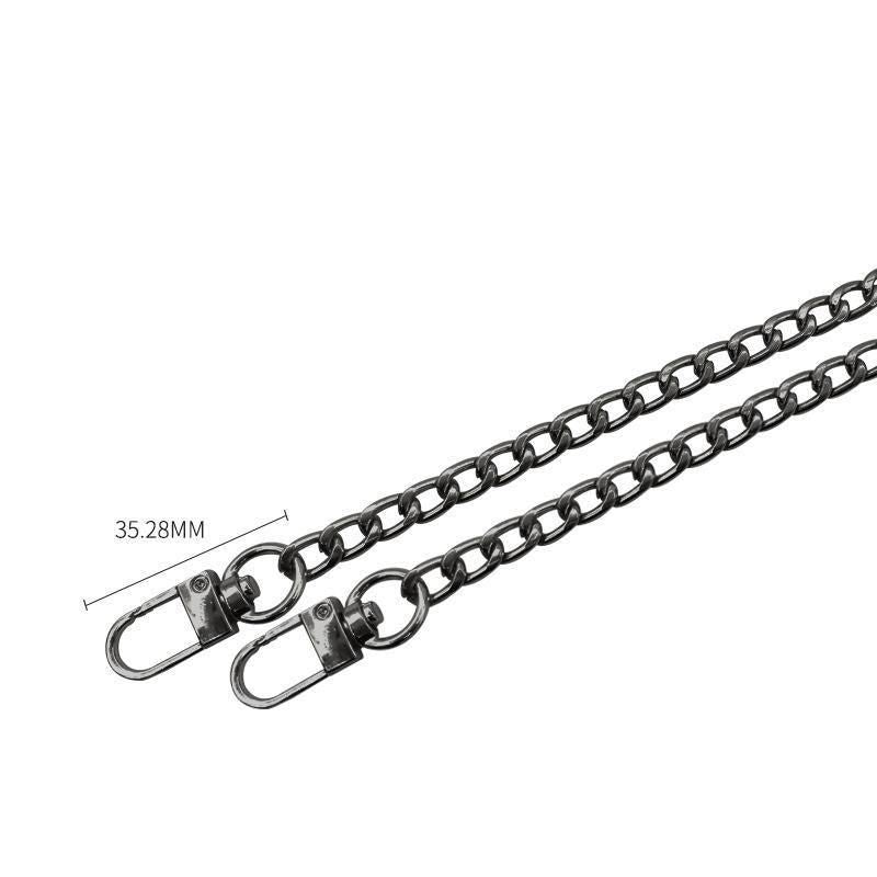 120cm Metal Handbag Shoulder Strap Bag Purse Chain Smooth Replacement Crossbody - Silver