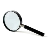 Magnifying Glass 5X Handheld Metal Frame 50mm Loupe - Front View
