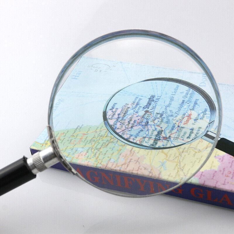 Magnifying Glass 5X Handheld Metal Frame 50mm Loupe