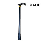 Metal Walking Stick Travel Retractable Cane Pole Compact Adjustable Lightweight - Black