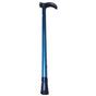 Metal Walking Stick Travel Retractable Cane Pole Compact Adjustable Lightweight - Blue