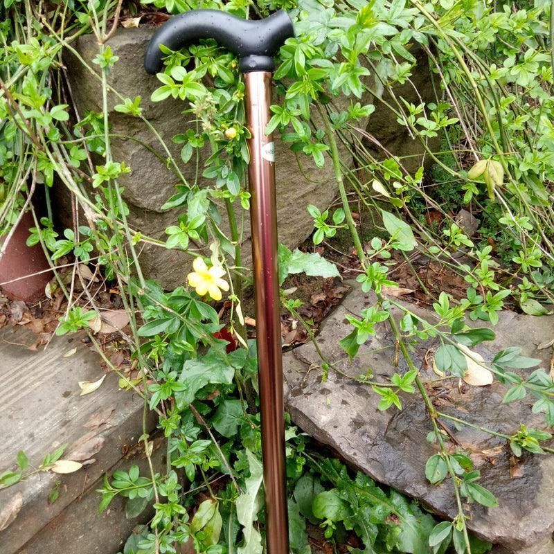 Metal Walking Stick Travel Retractable Cane Pole Compact Adjustable Lightweight - Blue