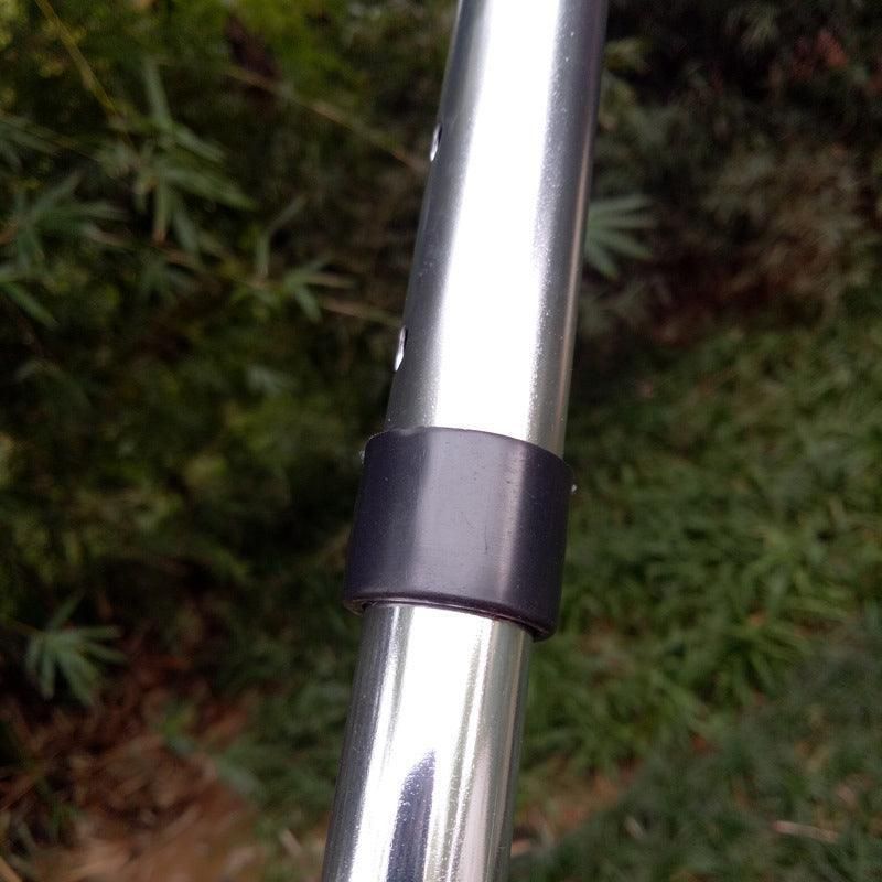Metal Walking Stick Travel Retractable Cane Pole Compact Adjustable Lightweight - Blue