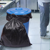100Pcs Heavy-Duty Black Bin Bags - Durable Waste Refuse Sacks - 120*130cm-100PCS - 45-Degree Angle