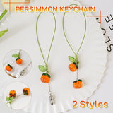 Accessories Bag Charm Key Chain Key Ring Car Keyring Ornament Persimmon Keychain - A