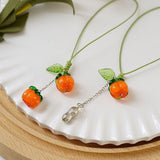 Accessories Bag Charm Key Chain Key Ring Car Keyring Ornament Persimmon Keychain - A