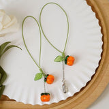 Accessories Bag Charm Key Chain Key Ring Car Keyring Ornament Persimmon Keychain - A - Low Angle