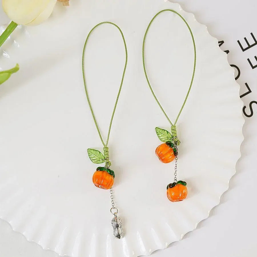 Accessories Bag Charm Key Chain Key Ring Car Keyring Ornament Persimmon Keychain - A