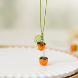 Accessories Bag Charm Key Chain Key Ring Car Keyring Ornament Persimmon Keychain - A - Extra Image