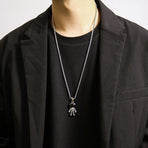 Hip Hop Titanium Steel Astronaut Pendant Necklace Men Women Gift