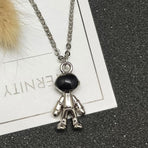 Hip Hop Titanium Steel Astronaut Pendant Necklace Men Women Gift