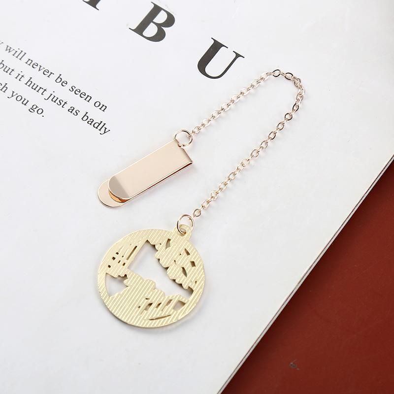 Metal Rabbit Bookmark Tassel Book Pendant Retro Clip School Office Supplies Gift - Cat