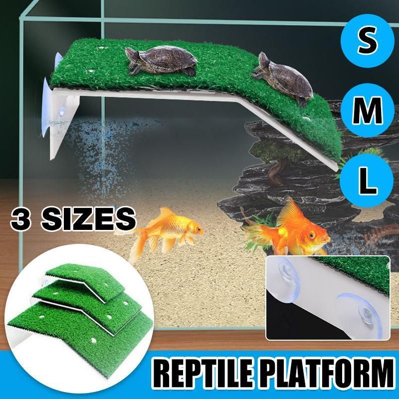 Turtle Basking Platform Ramp Reptile Tank Ladder Resting Terrace Simulation - S