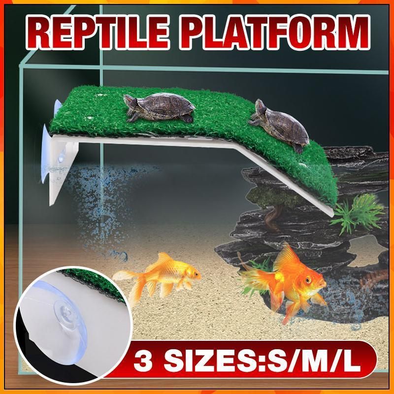 Turtle Basking Platform Ramp Reptile Tank Ladder Resting Terrace Simulation - M