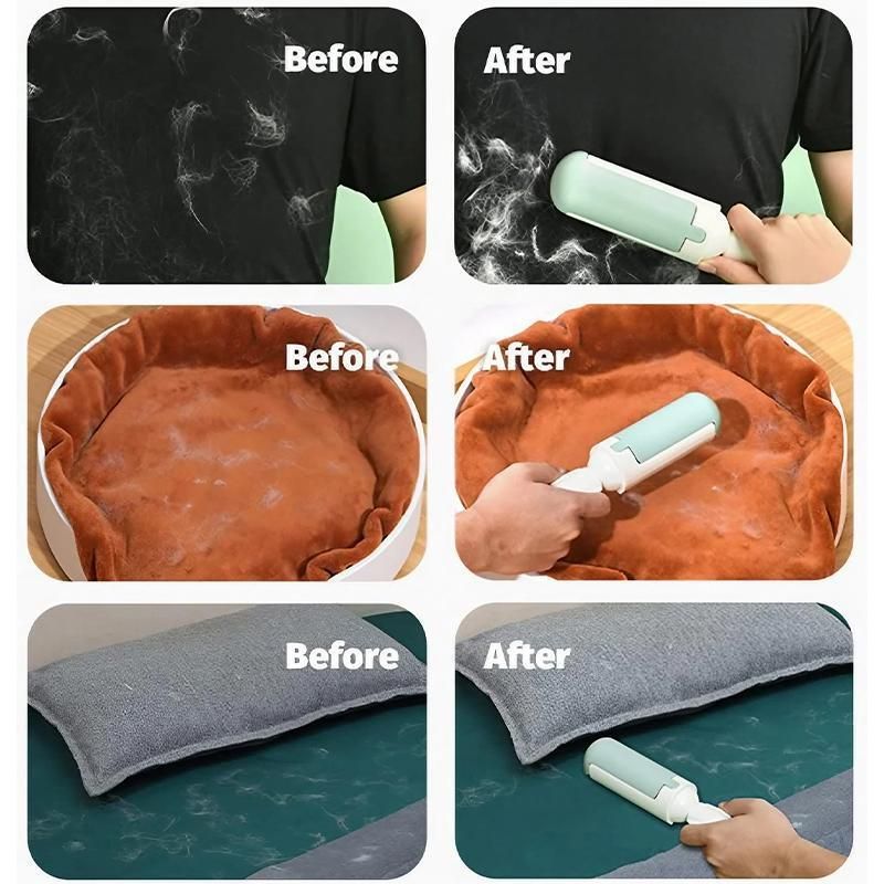 Pet Hair Remover Roller Self Cleaning Hair Remover Fur Removal For Dog and Cat - White