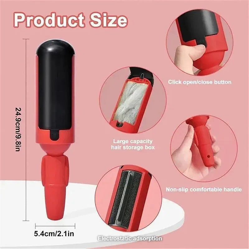 Pet Hair Remover Roller Self Cleaning Hair Remover Fur Removal For Dog and Cat - White