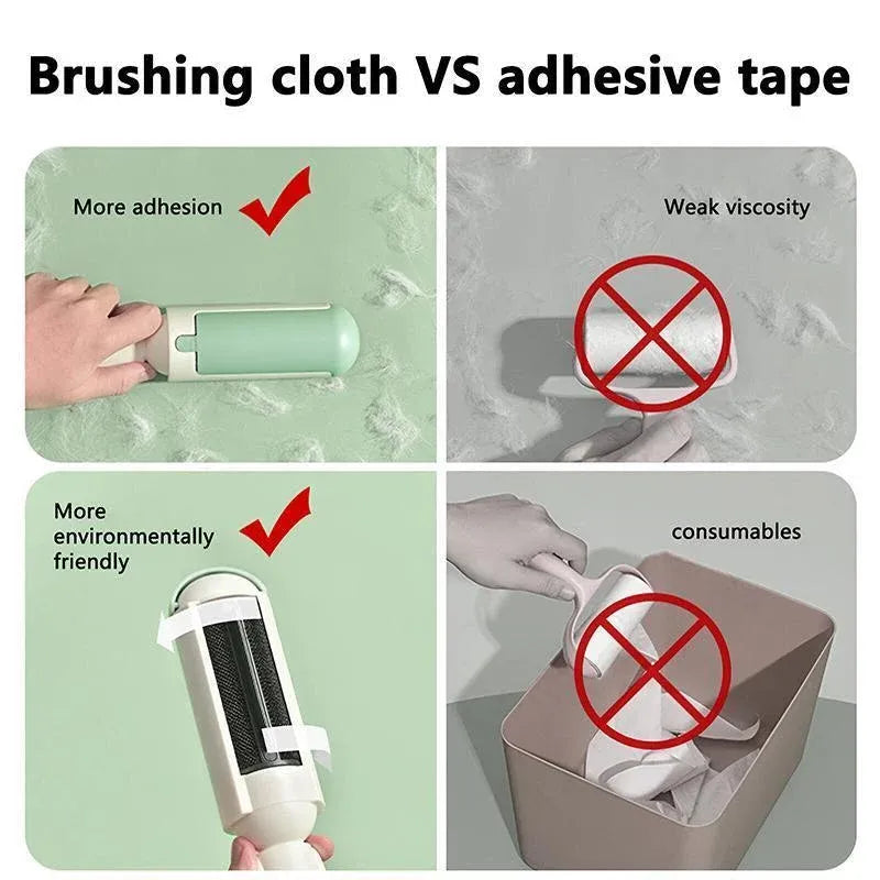 Pet Hair Remover Roller Self Cleaning Hair Remover Fur Removal For Dog and Cat - White