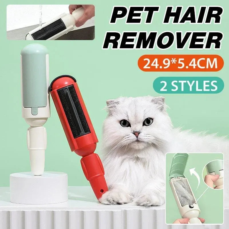 Pet Hair Remover Roller Self Cleaning Hair Remover Fur Removal For Dog and Cat - White