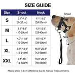 Black Dog Training Head Collar Halter Stop Pulling Training Tool Harness Strap Leader - M