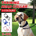 Black Dog Training Head Collar Halter Stop Pulling Training Tool Harness Strap Leader - L