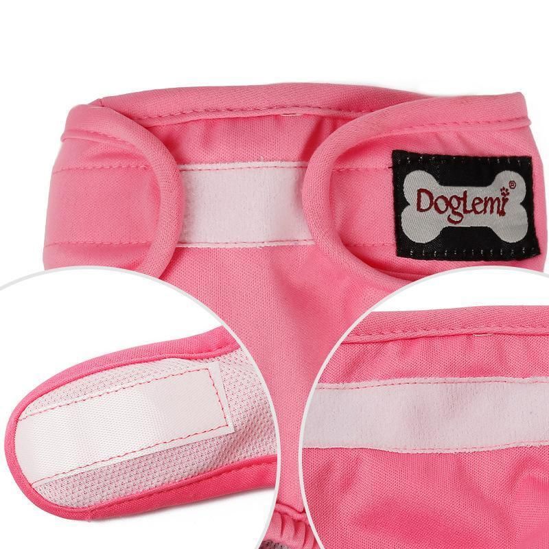 Female Dog Puppy Nappy Diapers Wrap Band Sanitary Pants Underpants XS-XL Black - XL